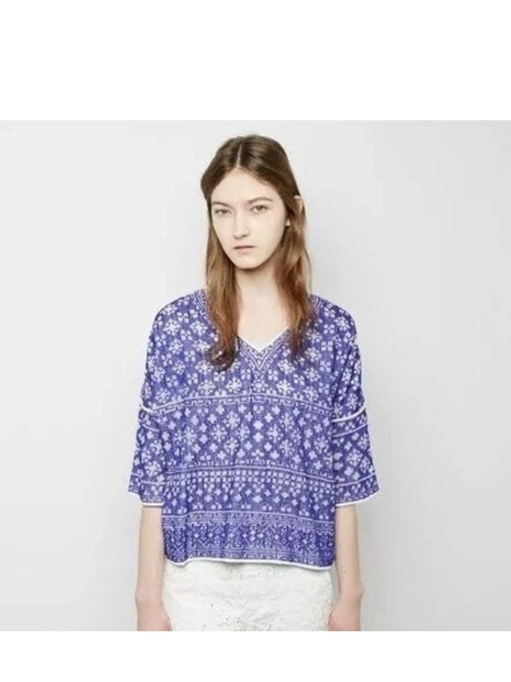 Isabel Marant Etoile V-Neck Boho knit top boxy